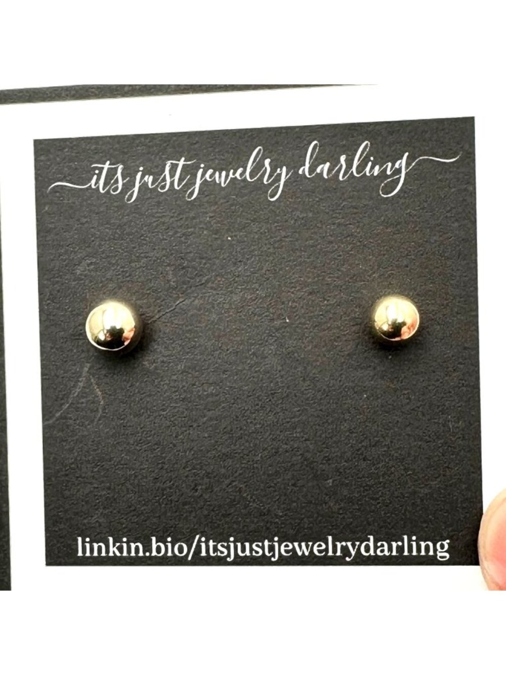 Earrings 14K Yellow Gold Ball Pierced Studs Estate